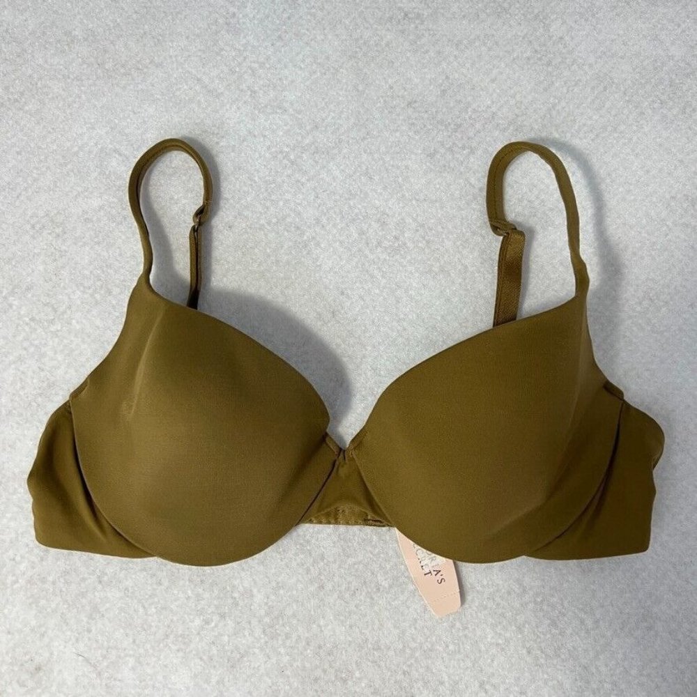 Victoria's Secret Demi Bra IPEX Size 34B Underwire Olive Green T-Shirt NWT